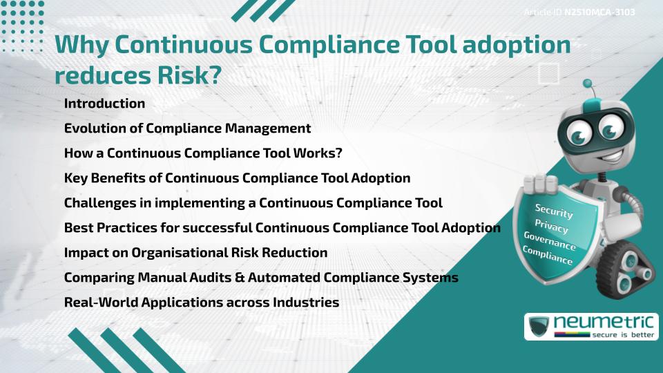 Why Continuous Compliance Tool adoption reduces Risk?