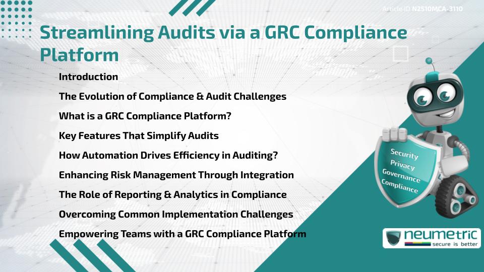 Streamlining Audits via a GRC Compliance Platform