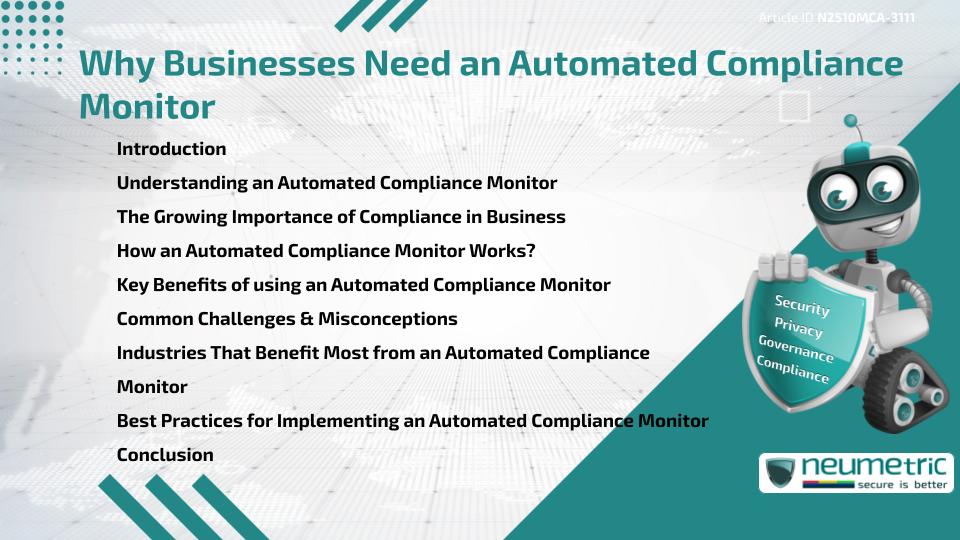 Why Businesses Need an Automated Compliance Monitor