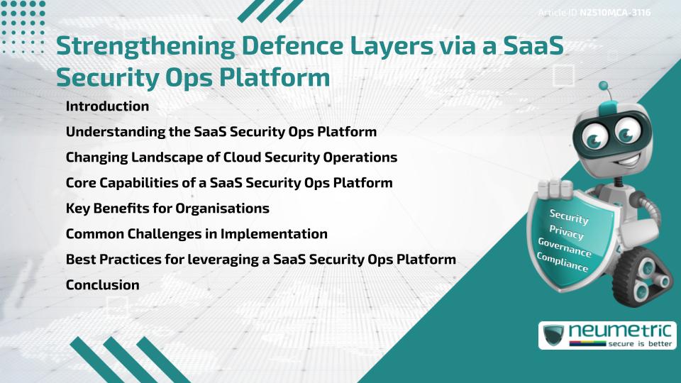 Strengthening Defence Layers via a SaaS Security Ops Platform