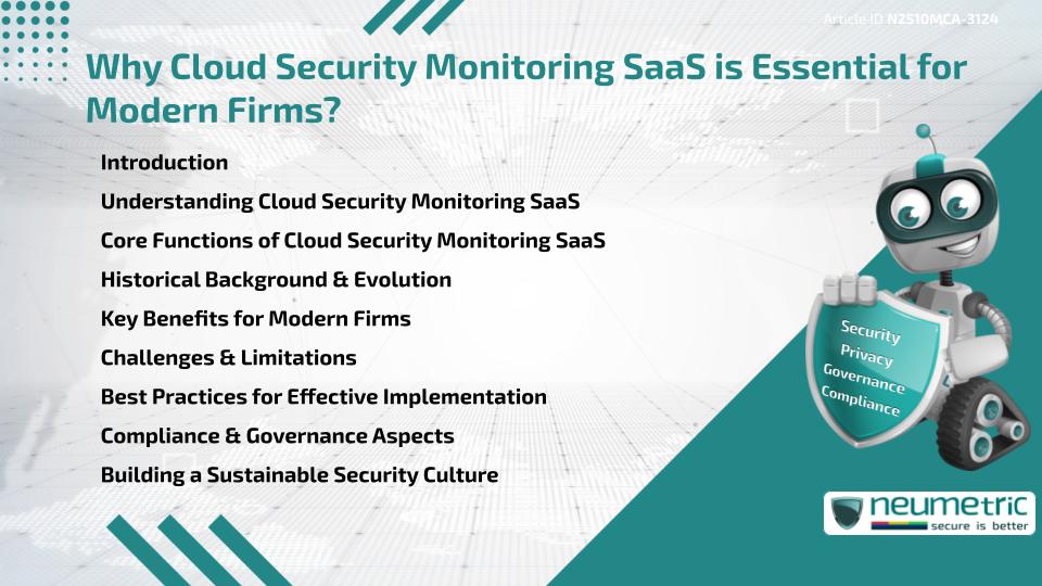 Why Cloud Security Monitoring SaaS is Essential for Modern Firms?