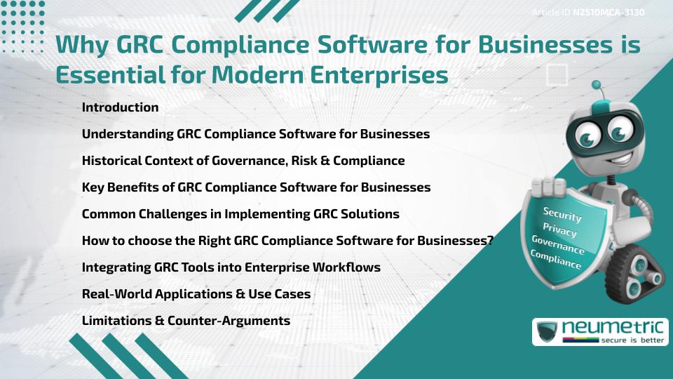 Why GRC Compliance Software for Businesses is Essential for Modern Enterprises
