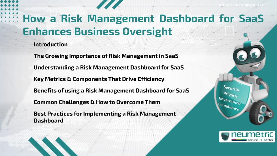 How a Risk Management Dashboard for SaaS Enhances Business Oversight