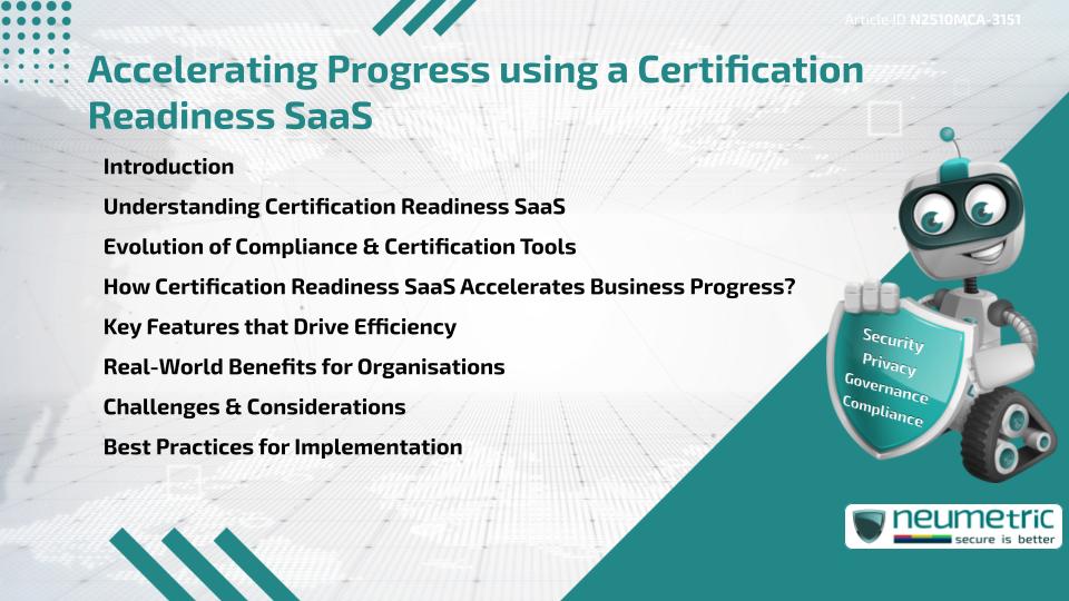 Accelerating Progress using a Certification Readiness SaaS