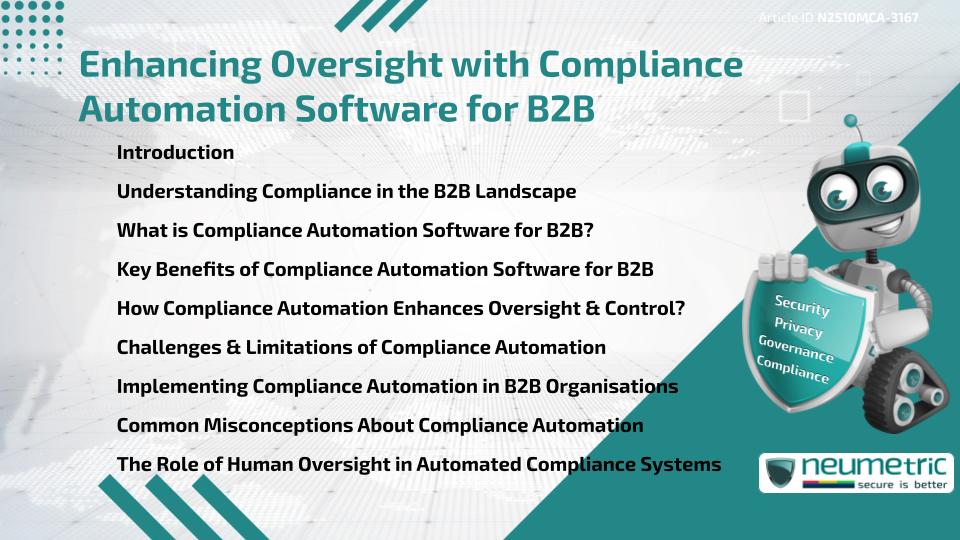 Enhancing Oversight with Compliance Automation Software for B2B
