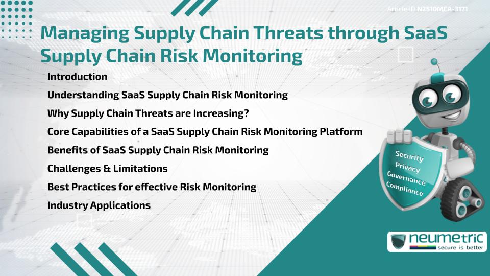 Managing Supply Chain Threats through SaaS Supply Chain Risk Monitoring