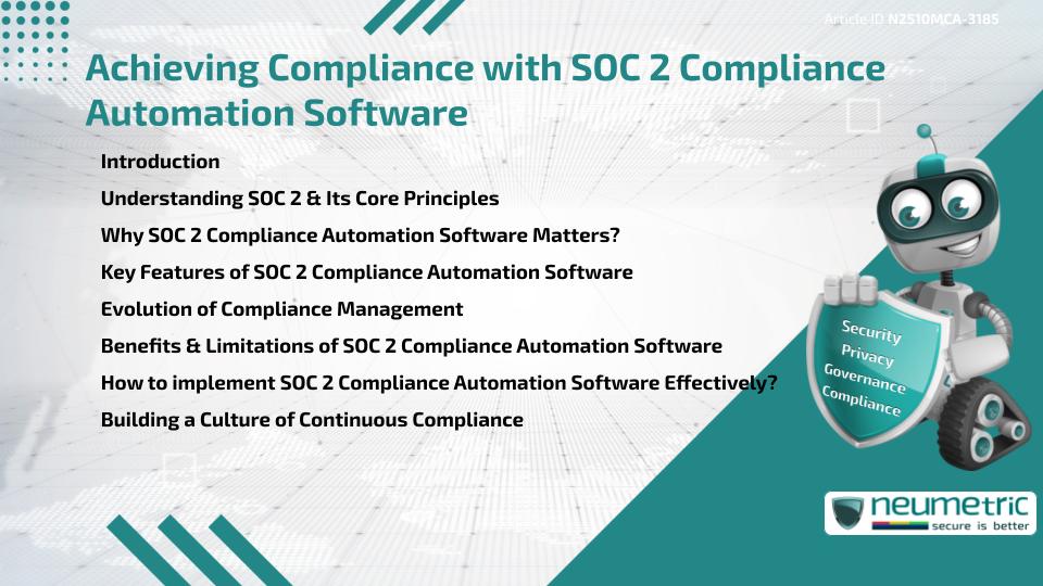 Achieving Compliance with SOC 2 Compliance Automation Software