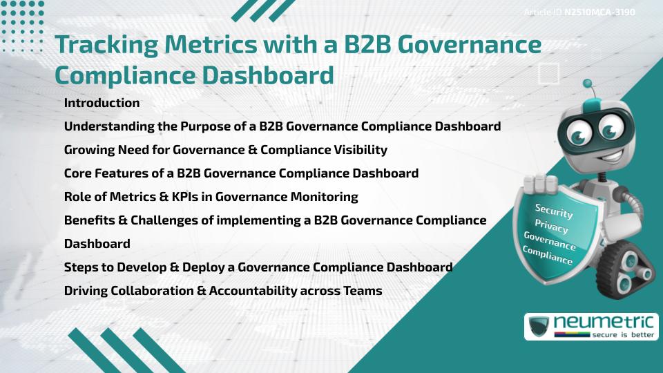 Tracking Metrics with a B2B Governance Compliance Dashboard