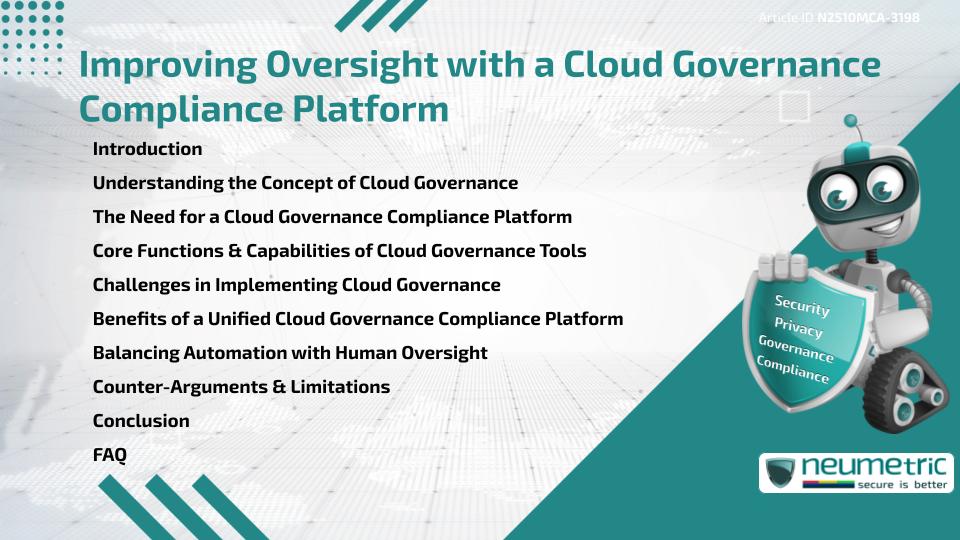 Improving Oversight with a Cloud Governance Compliance Platform