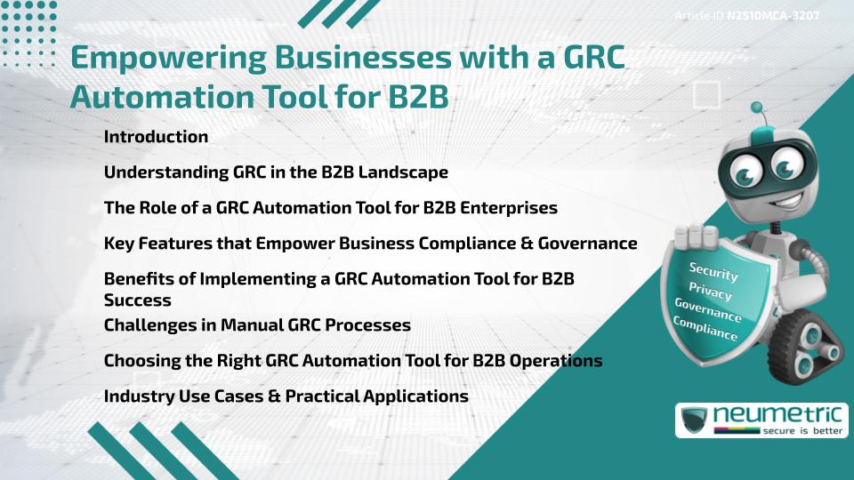 Empowering Businesses with a GRC Automation Tool for B2B