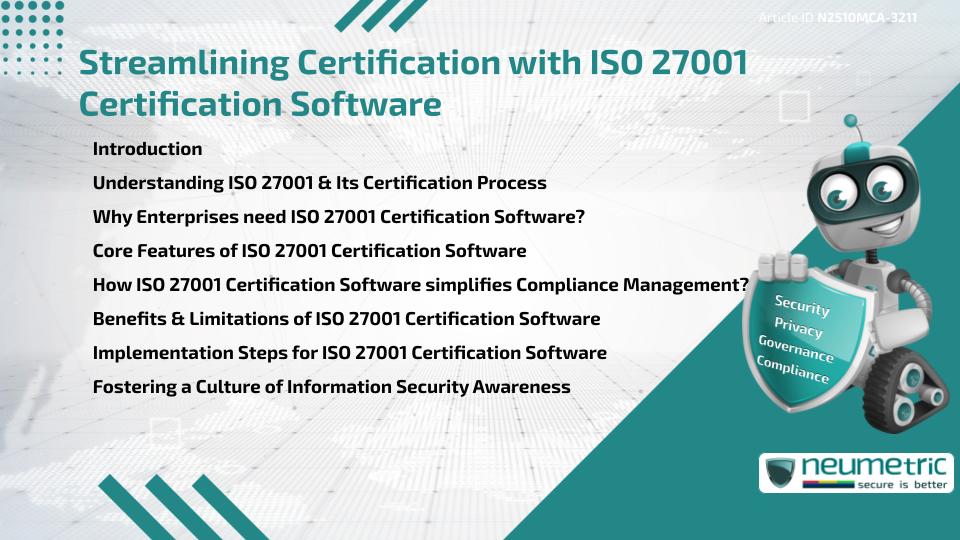 Streamlining Certification with ISO 27001 Certification Software