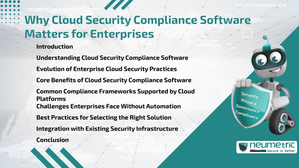 Why Cloud Security Compliance Software Matters for Enterprises