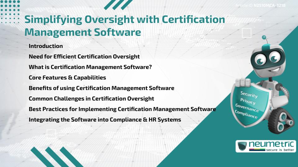 Simplifying Oversight with Certification Management Software