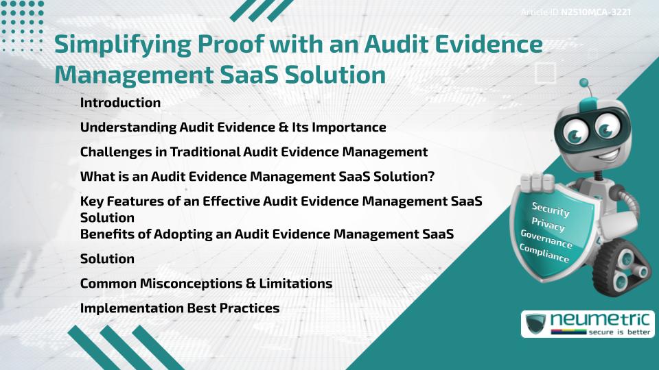 Simplifying Proof with an Audit Evidence Management SaaS Solution