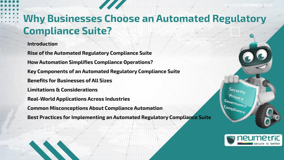 Why Businesses Choose an Automated Regulatory Compliance Suite?