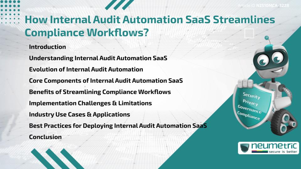 How Internal Audit Automation SaaS Streamlines Compliance Workflows?