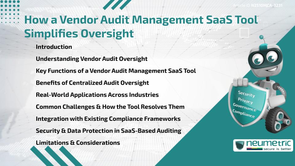 How a Vendor Audit Management SaaS Tool Simplifies Oversight
