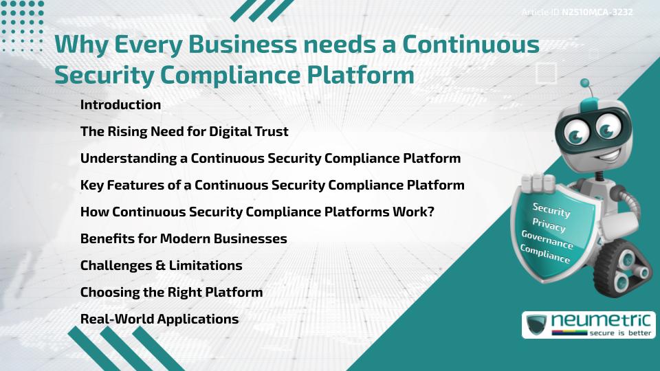 Why Every Business needs a Continuous Security Compliance Platform