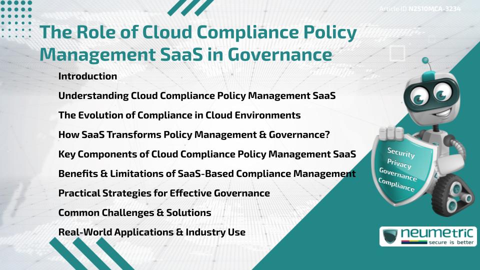 The Role of Cloud Compliance Policy Management SaaS in Governance