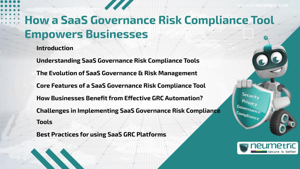How a SaaS Governance Risk Compliance Tool Empowers Businesses