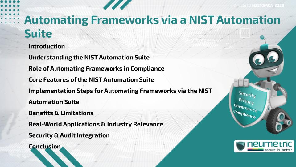 Automating Frameworks via a NIST Automation Suite