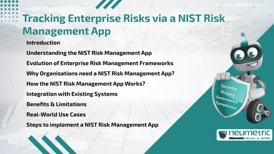 Tracking Enterprise Risks via a NIST Risk Management App