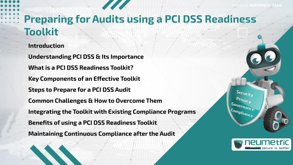 Preparing for Audits using a PCI DSS Readiness Toolkit