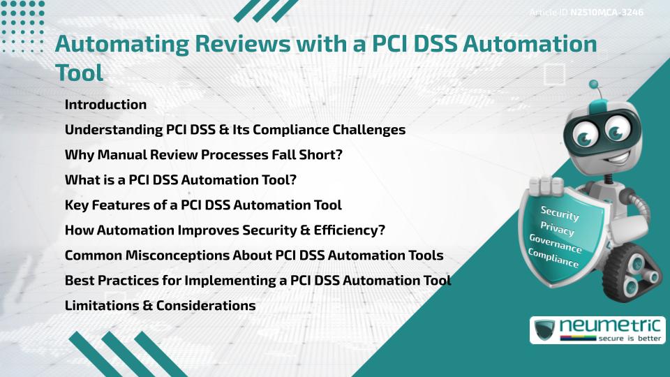 Automating Reviews with a PCI DSS Automation Tool