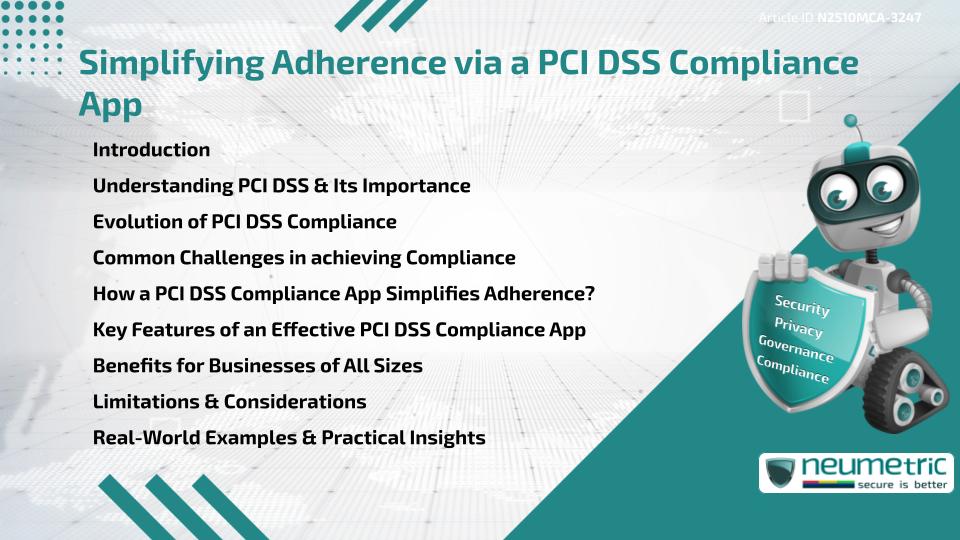 Simplifying Adherence via a PCI DSS Compliance App