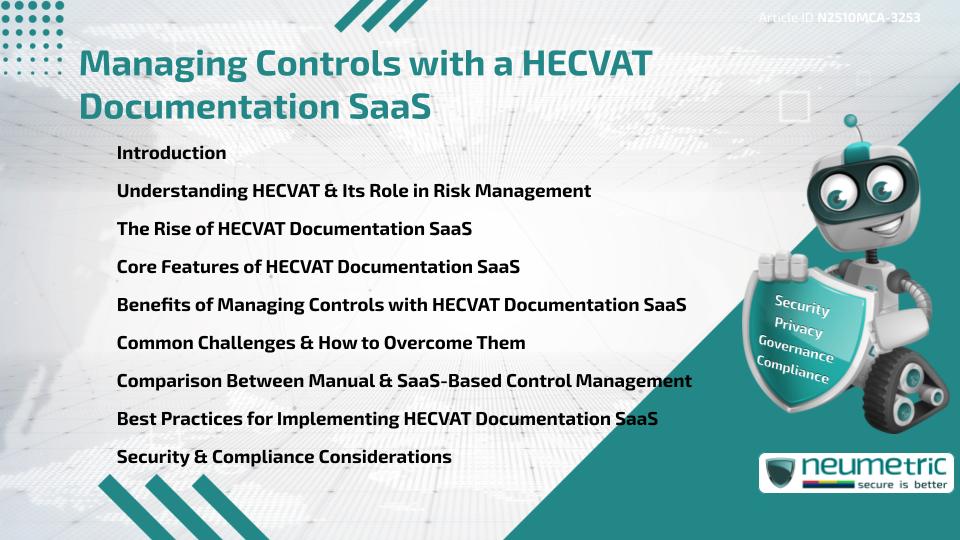 Managing Controls with a HECVAT Documentation SaaS