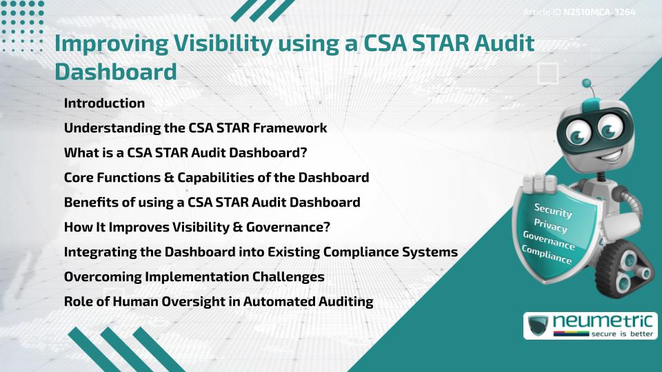 Improving Visibility using a CSA STAR Audit Dashboard