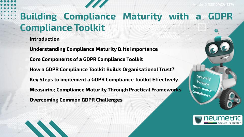 Building Compliance Maturity with a GDPR Compliance Toolkit