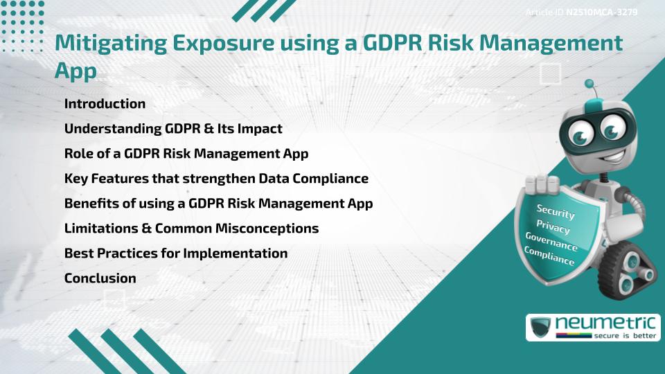 Mitigating Exposure using a GDPR Risk Management App
