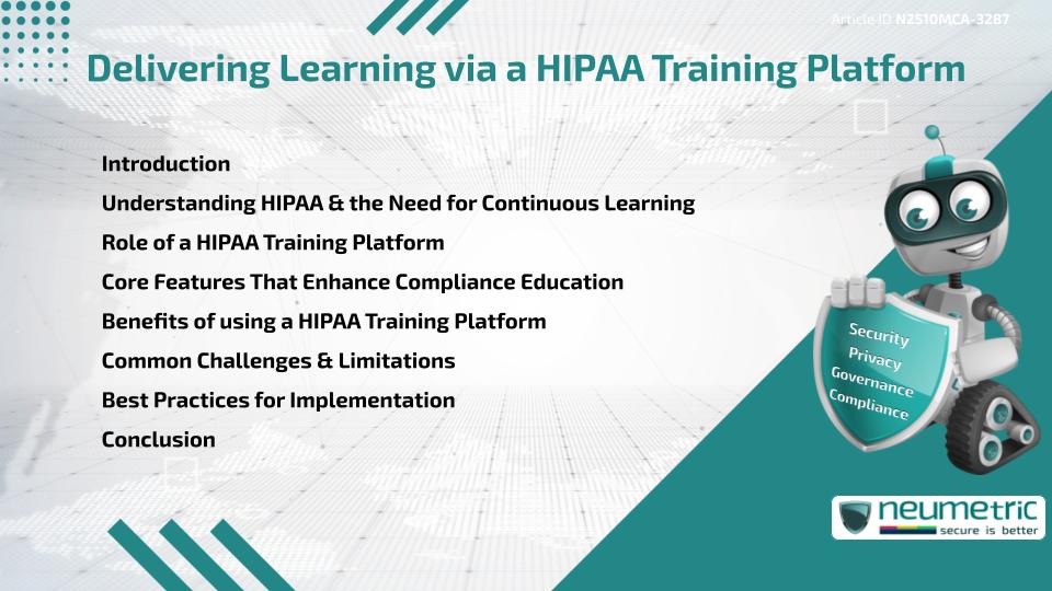 Delivering Learning via a HIPAA Training Platform