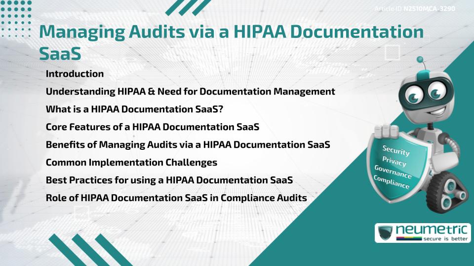 Managing Audits via a HIPAA Documentation SaaS