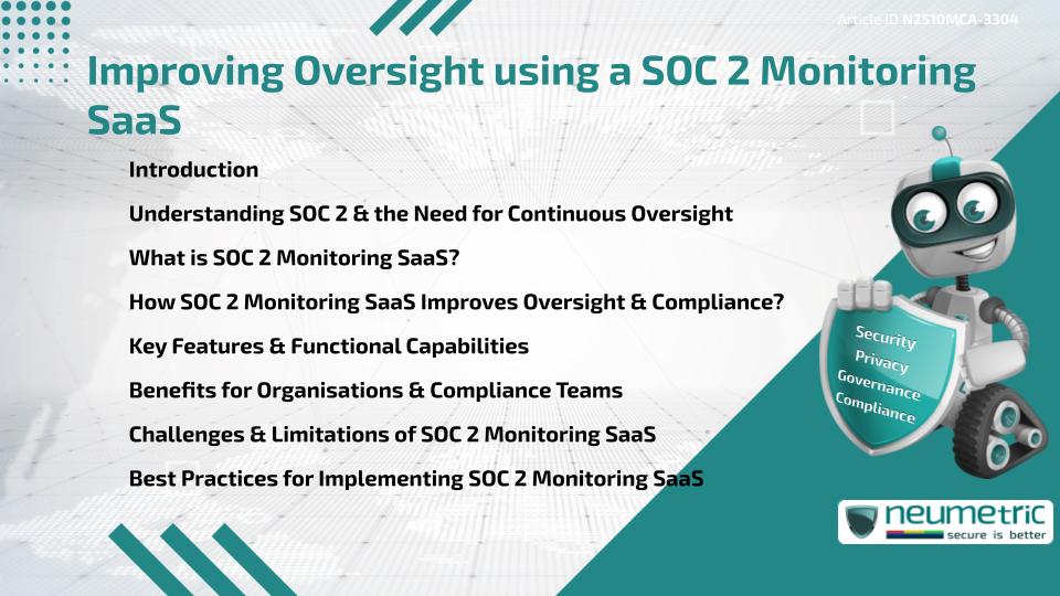 Improving Oversight using a SOC 2 Monitoring SaaS