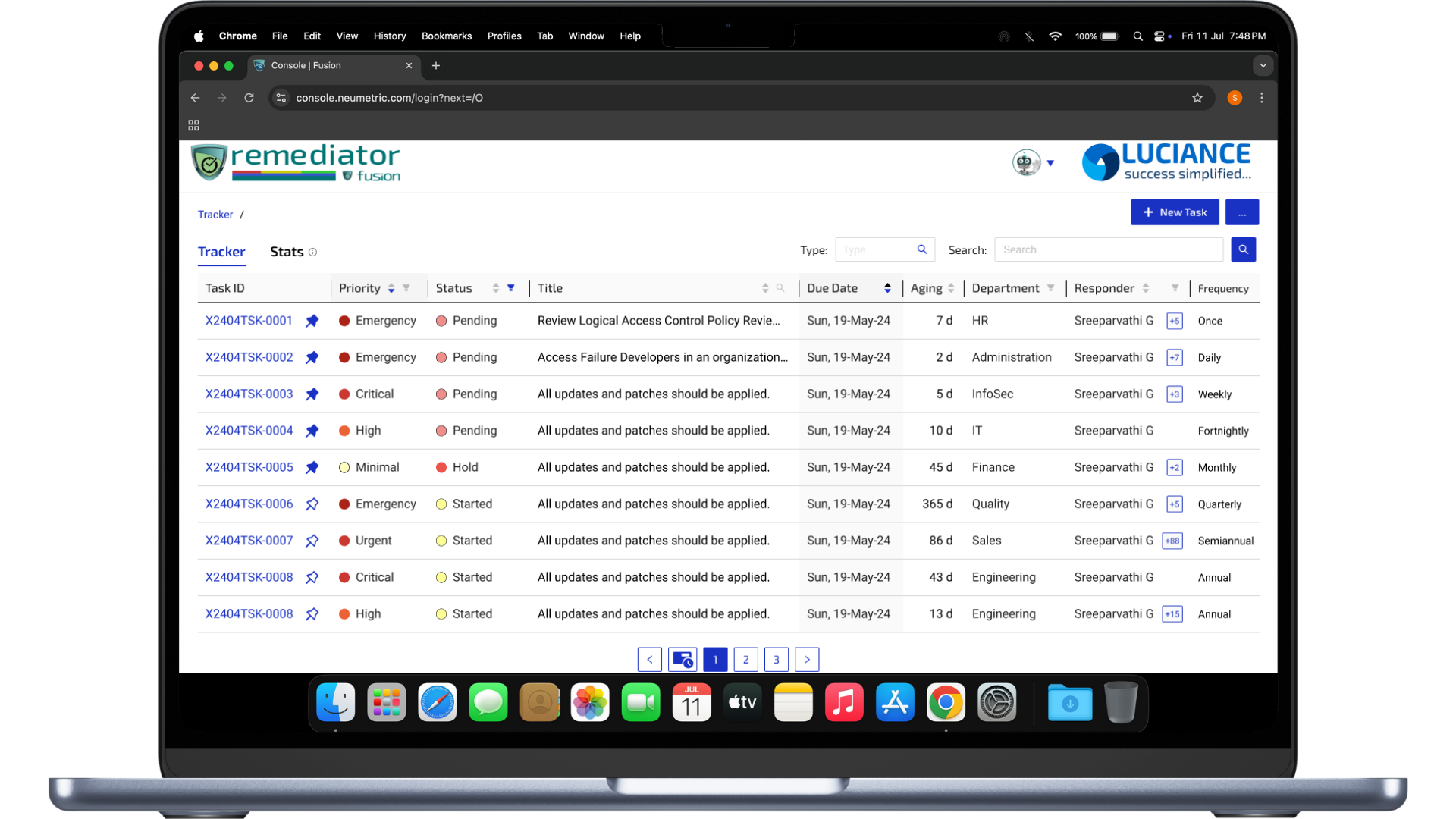 Remediator | Neumetric Remediator - Remediator is a module within Fusion, a cybersecurity compliance management system. Remediator focuses on compliance task management within organizations. It provides the necessary workflows for creating, delivering and tracking Compliance Tasks aimed at best practices and protocols for robust compliance management. With features such as automated and asynchronous workflows, in-built task history and evidence management, real-time tracking, performance dashboards and task repetition, Remediator helps organizations in building a strong cybersecurity culture and empower Compliance Teams to improve business resilience effectively. | Neumetric