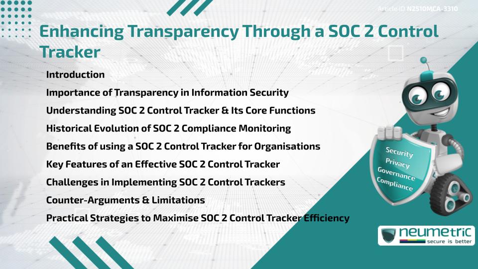 Enhancing Transparency Through a SOC 2 Control Tracker
