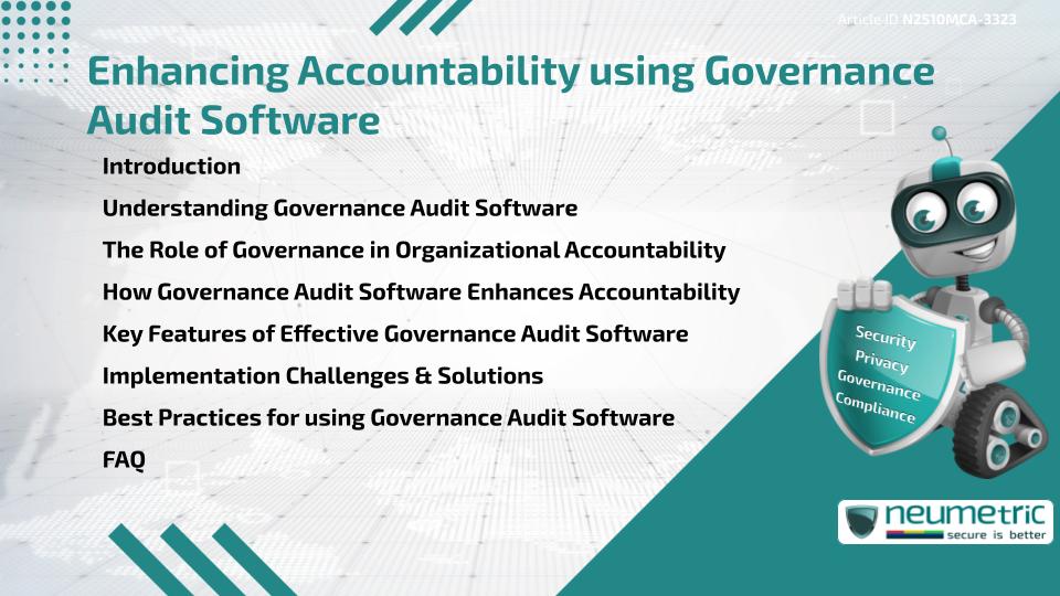 Enhancing Accountability using Governance Audit Software