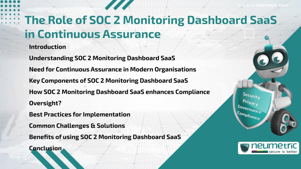 The Role of SOC 2 Monitoring Dashboard SaaS in Continuous Assurance