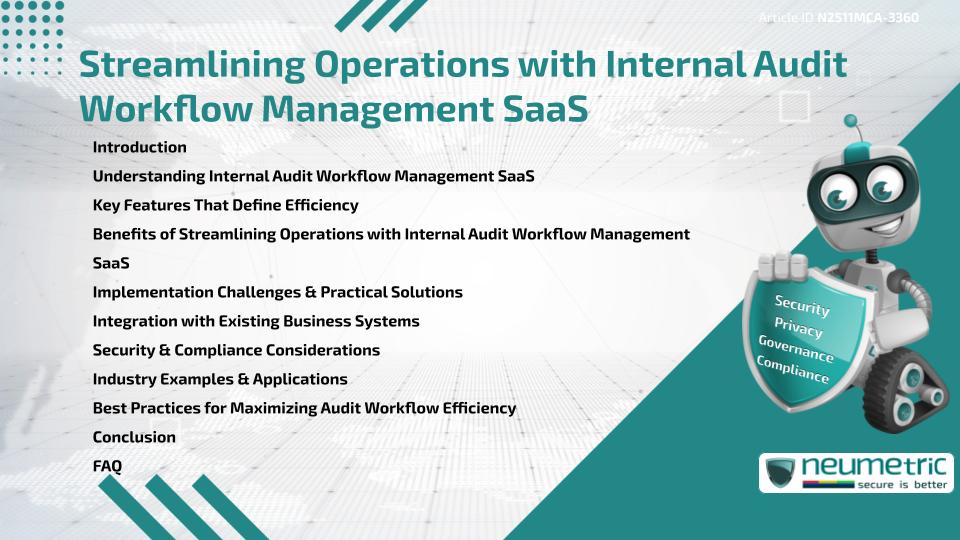 Streamlining Operations with Internal Audit Workflow Management SaaS
