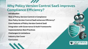 Why Policy Version Control SaaS improves Compliance Efficiency?