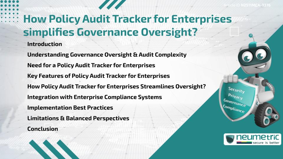 How Policy Audit Tracker for Enterprises simplifies Governance Oversight?