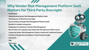 Why Vendor Risk Management Platform SaaS Matters for Third Party Oversight