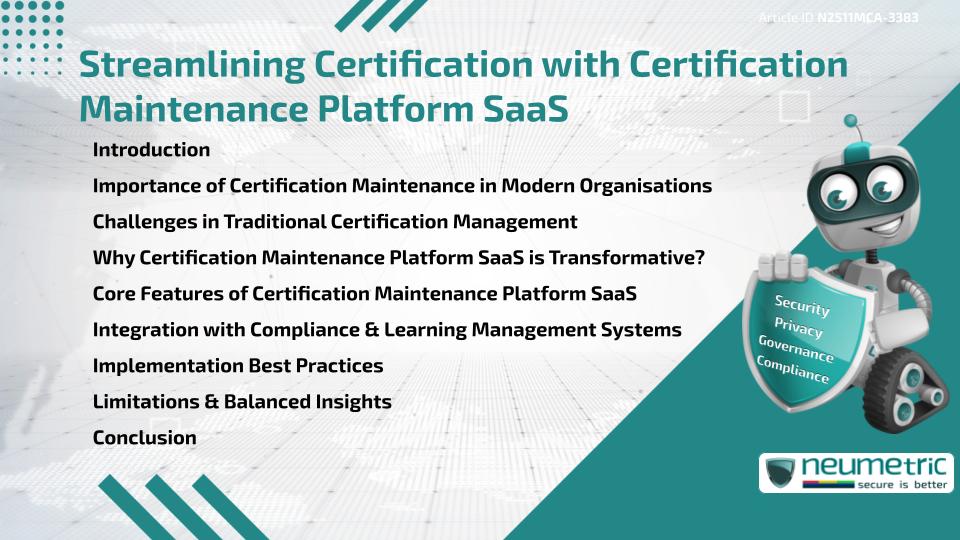 Streamlining Certification with Certification Maintenance Platform SaaS