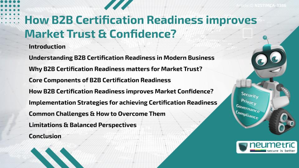 How B2B Certification Readiness improves Market Trust & Confidence?
