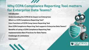 Why CCPA Compliance Reporting Tool matters for Enterprise Data Teams?