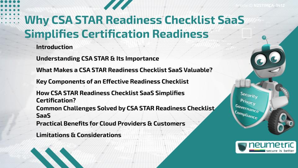Why CSA STAR Readiness Checklist SaaS Simplifies Certification Readiness