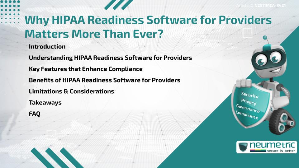 Why HIPAA Readiness Software for Providers Matters More Than Ever?