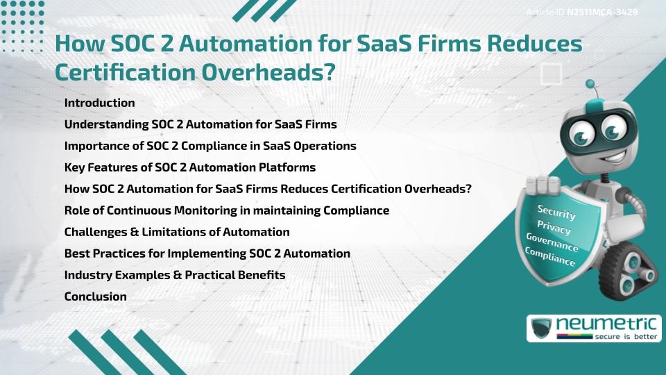 How SOC 2 Automation for SaaS Firms Reduces Certification Overheads?